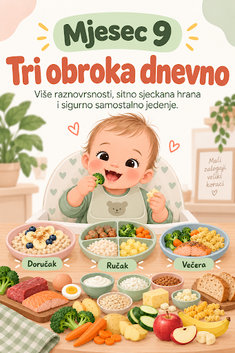 Mjesec 9 - Tri obroka dnevno